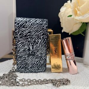 YSL Beauté lipstick case/pouch+mirror Crossbody & Loveshine Candy Glow Lip Balm